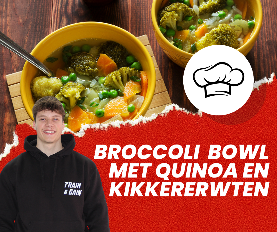 Broccoli bowl met quinoa en kikkererwten recept